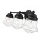 Z-Lite Vaughn 3 Light Vanity, Matte Black And Clear Seedy 736-3V-MB - alternate 3